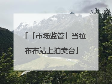 「市场监管」当拉布布站上拍卖台