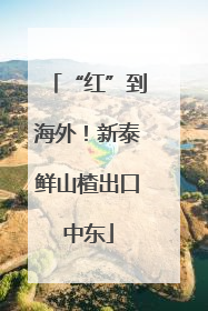 “红”到海外！新泰鲜山楂出口中东
