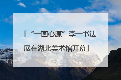 “一画心源”李一书法展在湖北美术馆开幕