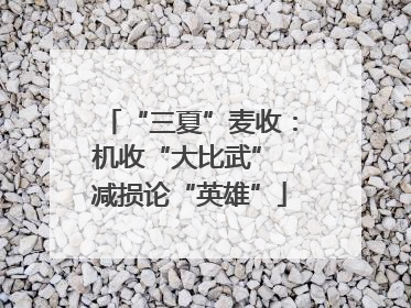 “三夏”麦收：机收“大比武” 减损论“英雄”
