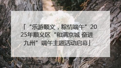 “乐游顺义，粽情端午”2025年顺义区“和满京城 奋进九州”端午主题活动启幕