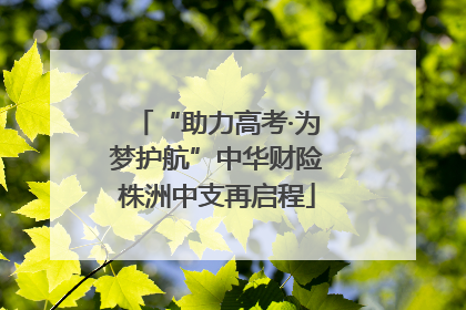 “助力高考·为梦护航”中华财险株洲中支再启程