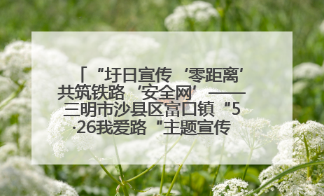 “圩日宣传‘零距离’共筑铁路‘安全网’——三明市沙县区富口镇“5·26我爱路“主题宣传活动成效显著