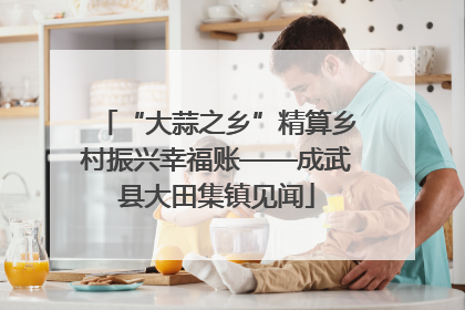 “大蒜之乡”精算乡村振兴幸福账——成武县大田集镇见闻