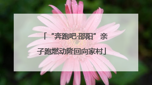 “奔跑吧·邵阳”亲子跑燃动隆回向家村
