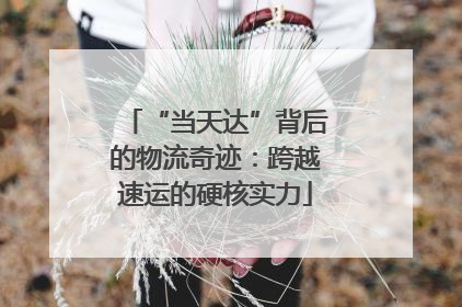 “当天达”背后的物流奇迹：跨越速运的硬核实力
