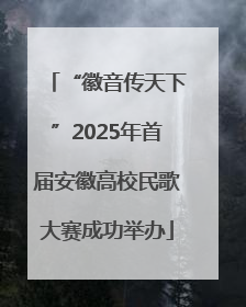 “徽音传天下”2025年首届安徽高校民歌大赛成功举办