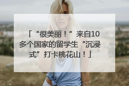 “很美丽！”来自10多个国家的留学生“沉浸式”打卡桃花山！