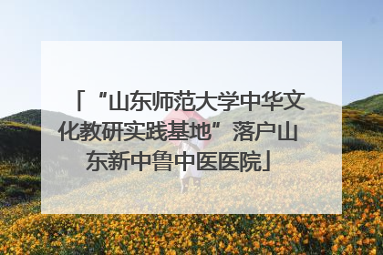 “山东师范大学中华文化教研实践基地”落户山东新中鲁中医医院