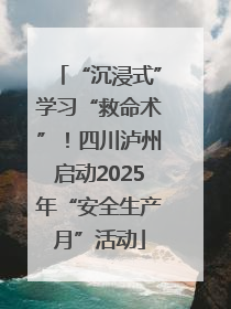 “沉浸式”学习“救命术”！四川泸州启动2025年“安全生产月”活动