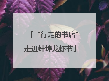 “行走的书店”走进蚌埠龙虾节
