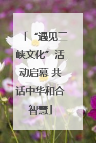 “遇见三峡文化”活动启幕 共话中华和合智慧