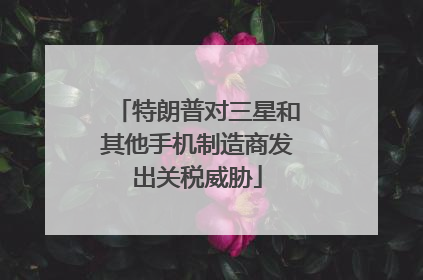 特朗普对三星和其他手机制造商发出关税威胁