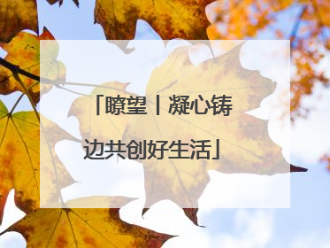瞭望丨凝心铸边共创好生活