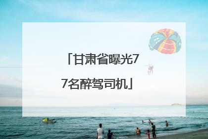 甘肃省曝光77名醉驾司机