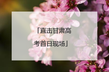 直击甘肃高考首日现场