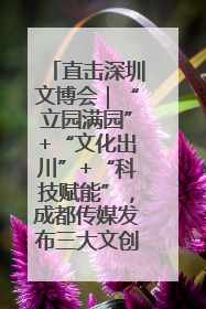 直击深圳文博会｜“立园满园”+“文化出川”+“科技赋能”，成都传媒发布三大文创领域合作清单