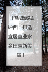 盐城郭猛护西：打造宜居宜业水乡田园新美景