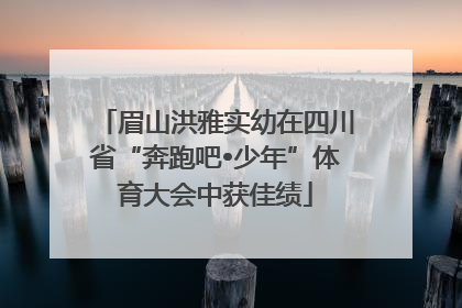 眉山洪雅实幼在四川省“奔跑吧•少年”体育大会中获佳绩