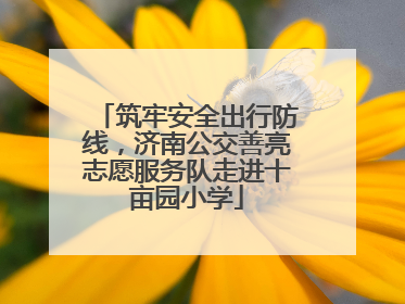 筑牢安全出行防线，济南公交善亮志愿服务队走进十亩园小学