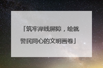 筑牢岸线屏障，绘就警民同心的文明画卷