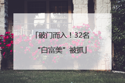 破门而入！32名“白富美”被抓