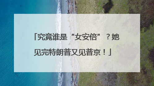 究竟谁是“女安倍”？她见完特朗普又见普京！