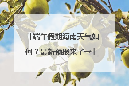 端午假期海南天气如何？最新预报来了→