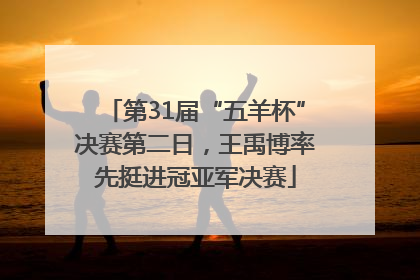 第31届“五羊杯”决赛第二日，王禹博率先挺进冠亚军决赛
