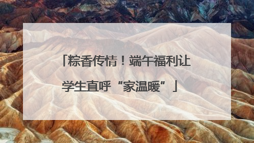 粽香传情！端午福利让学生直呼“家温暖”