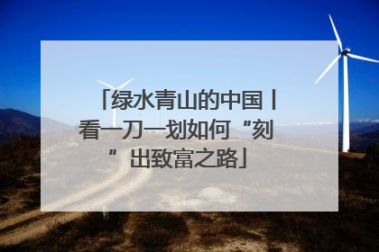 绿水青山的中国丨看一刀一划如何“刻”出致富之路