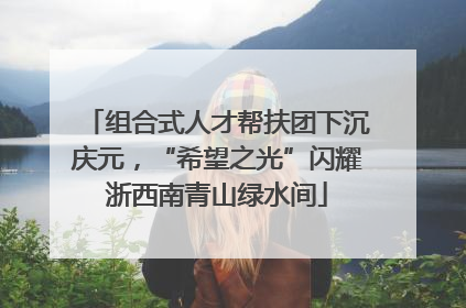 组合式人才帮扶团下沉庆元，“希望之光”闪耀浙西南青山绿水间