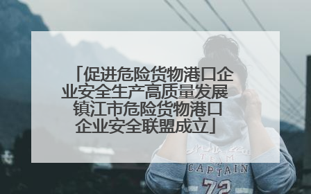 促进危险货物港口企业安全生产高质量发展 镇江市危险货物港口企业安全联盟成立