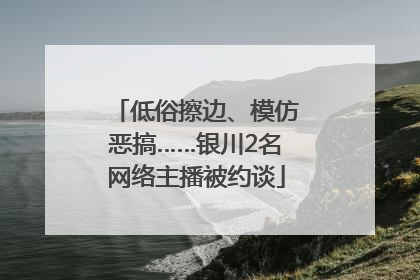 低俗擦边、模仿恶搞……银川2名网络主播被约谈