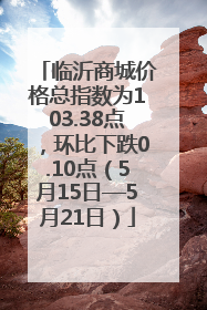 临沂商城价格总指数为103.38点，环比下跌0.10点（5月15日—5月21日）