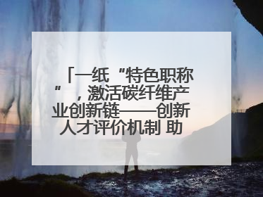 一纸“特色职称”，激活碳纤维产业创新链——创新人才评价机制 助推产业升级