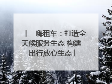 一嗨租车：打造全天候服务生态 构建出行放心生态