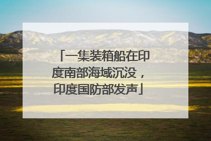 一集装箱船在印度南部海域沉没，印度国防部发声