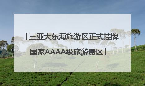 三亚大东海旅游区正式挂牌国家AAAA级旅游景区