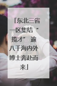 东北三省一区集结“揽才” 逾八千海内外博士奔赴而来