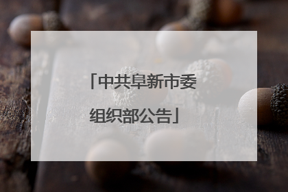 中共阜新市委组织部公告