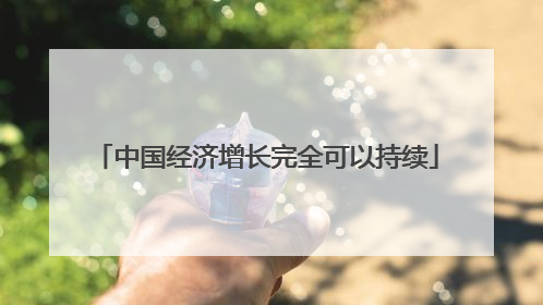 中国经济增长完全可以持续
