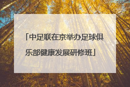 中足联在京举办足球俱乐部健康发展研修班