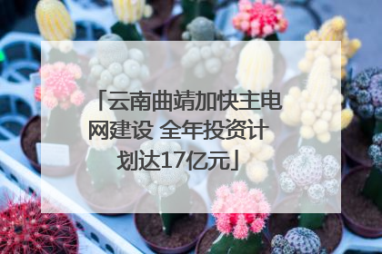 云南曲靖加快主电网建设 全年投资计划达17亿元