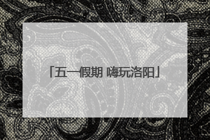 五一假期 嗨玩洛阳