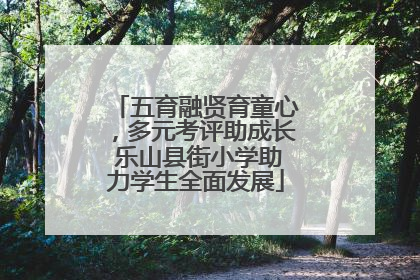五育融贤育童心，多元考评助成长 乐山县街小学助力学生全面发展