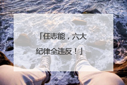 任志能，六大纪律全违反！