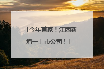 今年首家！江西新增一上市公司！