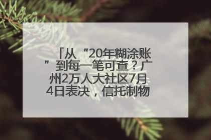 从“20年糊涂账”到每一笔可查？广州2万人大社区7月4日表决，信托制物业如何取“信”？