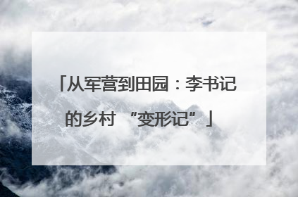 从军营到田园：李书记的乡村 “变形记”